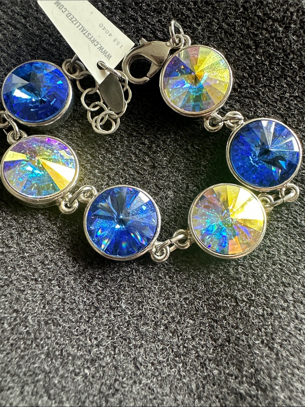 Swarovski Crystal Sapphire & Crystal AB Crystal Bracelet by Atlantis Berlin🧜♀️ - Picture 9 of 10